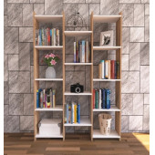 Nur Mobilya Alisa Modern Kitaplık Atlantikçam Beyaz - 1