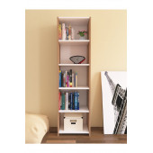 Nur Mobilya Maya 5 Raflı Kitaplık Atlantikçam Beyaz - 1