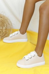Pembe Potin Kalın Bağcıklı Rahat Kalıp Kadın Sneaker YN320-22 - 4