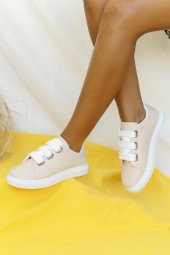 Pembe Potin Kalın Bağcıklı Rahat Kalıp Kadın Sneaker YN320-22 - 8