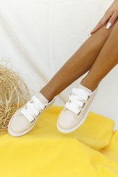 Pembe Potin Kalın Bağcıklı Rahat Kalıp Kadın Sneaker YN320-22 - 12