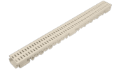 100x60x1000 mm Drenaj Kanalı / Plastik Izgara + Oluk + Tapa - 1