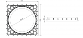 500mm Kare Rögar Kapağı / Çerçeve + Kapak - 2