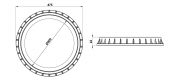 400mm Yuvarlak Rögar Kapağı / Çerçeve + Düz Kapak - 2