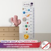 Boy Cetveli - Duvarda İz Bırakmaz, Yapışkansız Tutunma Özellikli Akıllı Kağıt Sticker (Uzay Temalı) thumbnail 1