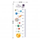 Boy Cetveli - Duvarda İz Bırakmaz, Yapışkansız Tutunma Özellikli Akıllı Kağıt Sticker (Uzay Temalı) thumbnail 3