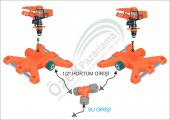2 Adet Açı Ayarlı Sprink + 2 Adet Metal Sehpa + 1/2 Lüx Rekor - 1