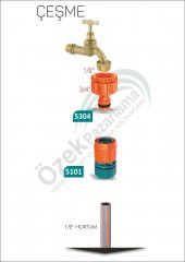 Otomatik Musluk Bağlantısı Dişi + Otomatik Bağlantı (5304+5101) - 1