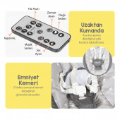 Huggy Nest Otomatik Sallanabilir Kumandalı Müzikli Anakucağı(0-9 kg) - 6