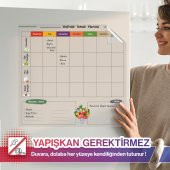 Haftalık Yemek Menüsü Planlayıcı Yapışkansız Tutunan Statik, Yeri Değiştirilebilir Akıllı Kağıt - 1