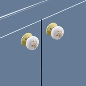 Eymen Düğme Mobilya Mutfak Çekmece Dolap Dolabı Kapak Kulpu Kulpları Kulbu Altın Sarı Polimer Kulp - 5