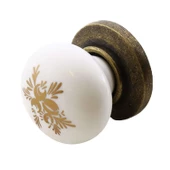 Eymen Düğme Polimer Eskitme Antik Sarı Mobilya Mutfak Çekmece Dolap Dolabı Kulpu Kulbu Kulpları - 6