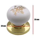 Eymen Düğme Mobilya Mutfak Çekmece Dolap Dolabı Kapak Kulpu Kulpları Kulbu Altın Sarı Polimer Kulp - 4