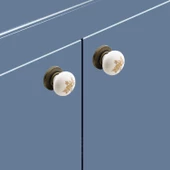 Eymen Düğme Polimer Eskitme Antik Sarı Mobilya Mutfak Çekmece Dolap Dolabı Kulpu Kulbu Kulpları - 5