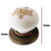 Eymen Düğme Polimer Eskitme Antik Sarı Mobilya Mutfak Çekmece Dolap Dolabı Kulpu Kulbu Kulpları - 3