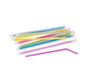 Omnisoft Jelatin Sargılı Geniş Körüklü Frozan Pipet Karışık Renkli 50'li Paket - 1