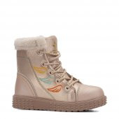 Albishoes Kids Kürklü Renkli Kız Çocuk Postal Bot - 7