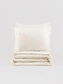 Cotton Box 3D Nakışlı Çift Kişilik Saten Nevresim Takımı Pure Ekru thumbnail 3