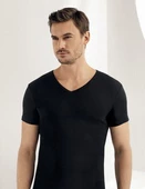 6 Adet Şahinler Erkek Ribana V Yaka Kısa Kollu Fanila Atlet E028 thumbnail 1