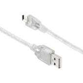 Powermaster 16731 USB 2.0 Şeffaf USB Am/Mini 5 Pin Kablo 5 Metre - 4