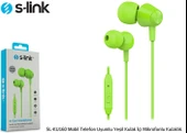 S-link SL-KU160 Mobil Telefon Uyumlu Yesili Kulak İçi Mikrofonlu Kulaklık - 1