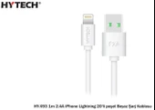 Hytech HY-X93 1m 2.A iPhone Lightning Beyaz Şarj Kablosu - 1