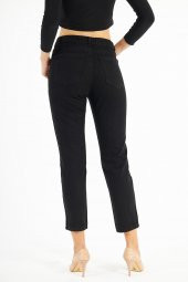 Kadın Yüksek Bel Kabartma Yıldız Baskılı Yırtık Boyfriend Kot Pantolon - 12