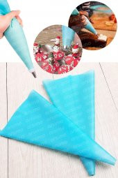 Silikon Krema Torbası Krema Sıkma Torbası | Yıkanabilir Silikon Krem Şanti Krema Torba 30 cm - 1