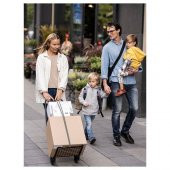 Alışveriş-Yük Arabası,Siyah 45X94 Cm IKEA Metal Alışveriş Arabası Maks. Yük: 30 kg. - 5