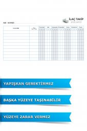 İlaç Takip Çizelgesi - Yapışkansız Tutunan Akıllı Kağıt - 1