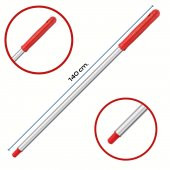 Mulpex Premium Kalite Alüminyum Eloksallı Sap, Vidalı 140 cm. Kırmızı - 1