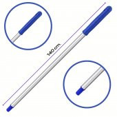 Mulpex Premium Kalite Alüminyum Eloksallı Sap, Vidalı 140 cm. Mavi - 1