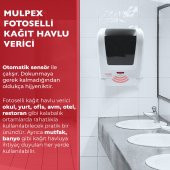 Mulpex Sensörlü Fotoselli Otomatik Kağıt Havlu Makinesi 21 Cm. Beyaz - 7