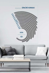 70 x 50 cm - Zinciri Kırma Takvimi - Yapışkansız Tutunan Akıllı Kağıt *Silgili Kalem Hediye* thumbnail 1