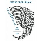 70 x 50 cm - Zinciri Kırma Takvimi - Yapışkansız Tutunan Akıllı Kağıt *Silgili Kalem Hediye* thumbnail 2