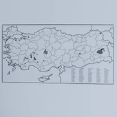 Türkiye Haritası - Yapışkansız Tutunan Akıllı Kağıt & Silgili Tahta Kalemi Hediyeli - 7