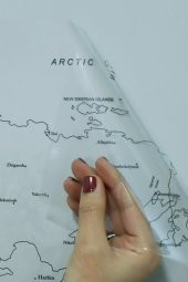 Türkiye ve Dünya Haritası - Yapışkansız Tutunan Akıllı Kağıt & Silgili Tahta Kalemi thumbnail 2