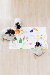 5 Adet 50 Cm x 70 Cm Beyaz - Yapışkansız Tutunan Akıllı Kağıt - 2