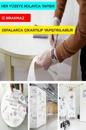5 Adet 50 Cm x 70 Cm Beyaz - Yapışkansız Tutunan Akıllı Kağıt - 3