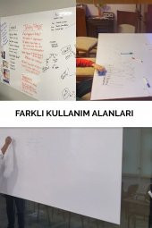 5 Adet 50 Cm x 70 Cm Beyaz - Yapışkansız Tutunan Akıllı Kağıt - 5