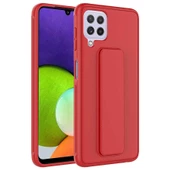 Galaxy A22 4G Kılıf Zore Qstand Katlanabilir Standlı Kılıf thumbnail 4