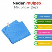 Mulpex Mikrofiber Genel Temizlik Bezi Mavi 40X40 cm. - 500 Adet - 2
