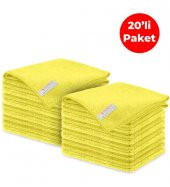 Mulpex Mikrofiber Genel Temizlik Bezi Sarı 40X40 cm. - 20 Adet - 1