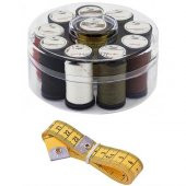 HomeCare 10 Renk 1000 Mt Kutulu Mezuralı Dikiş İpliği Seti 716742 - 1