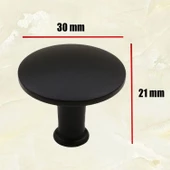 Big Düğme Kulp Mobilya Mutfak Çekmece Dolap Dolabı Kapak Kulpu Kulpları Kulbu Metal Mat Siyah thumbnail 3
