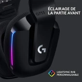 Logitech G733 Lightspeed RGB Kablosuz 7.1 Surround Ses Oyuncu Kulaklığı - Siyah - 8