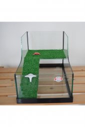 Kaplumbağa Bahçesi Kalın Cam Akvaryum Büyük Boy Siyah - 4