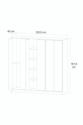 Mobilique 6 Kapaklı Side Gardırop - 3