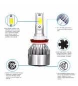 Ford Connect Uzun Far Kısa Far Şimşek Etkili Led Xenon 2002-2013 Arası - 5