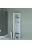 Mobilique Çok Amaçlı Beyaz Banyo Boy Dolabı - 2